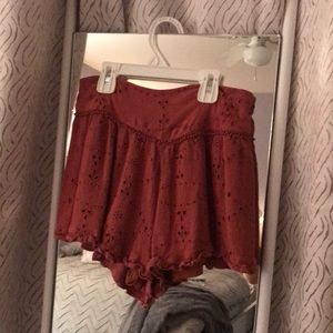 AE Orange Circle Shorts